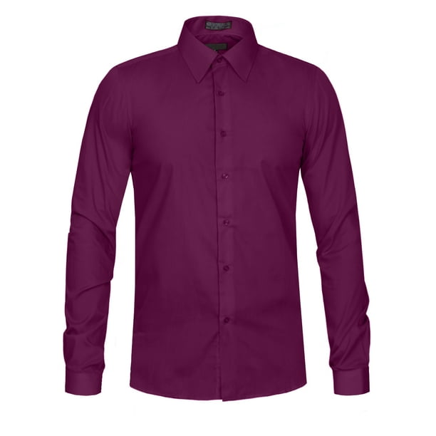Whitive Mens Solid Color Satin Slimming Embroidery Silky Shirt Tops Whitive Mens Solid Color Satin Slimming Embroidery Silky Shirt Tops